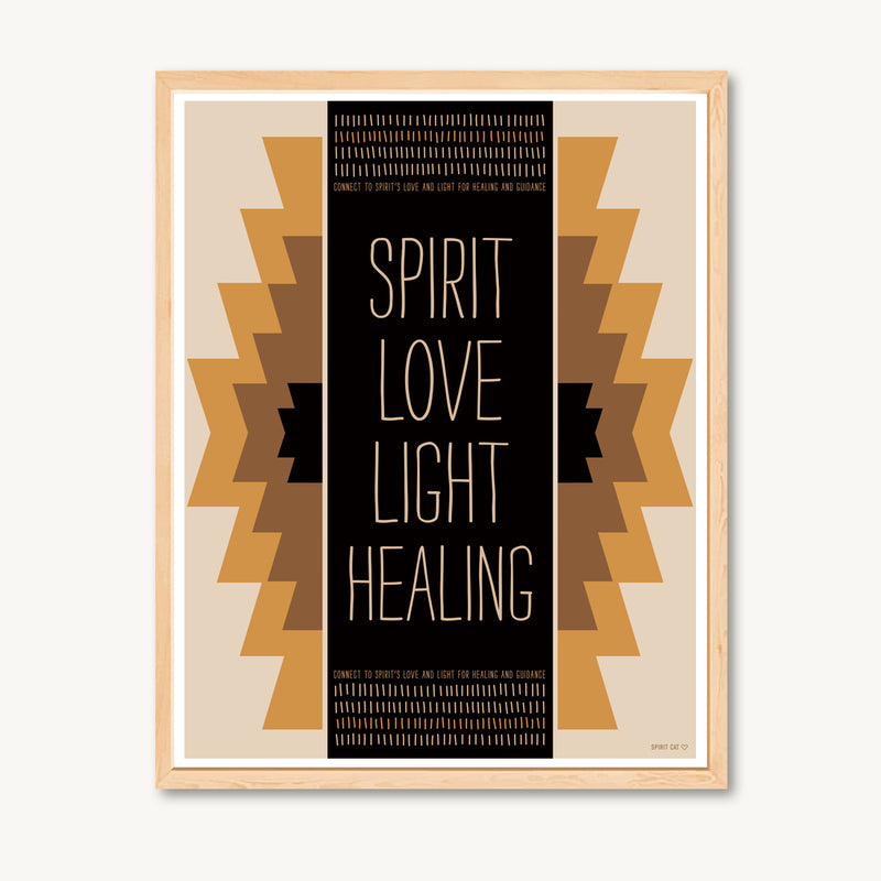 Geometric art print, yellow and brown, inspirational words to uplift your space, spiritual