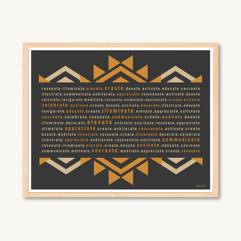 Affirmational art print, boho style, spiritual art, shamanic art