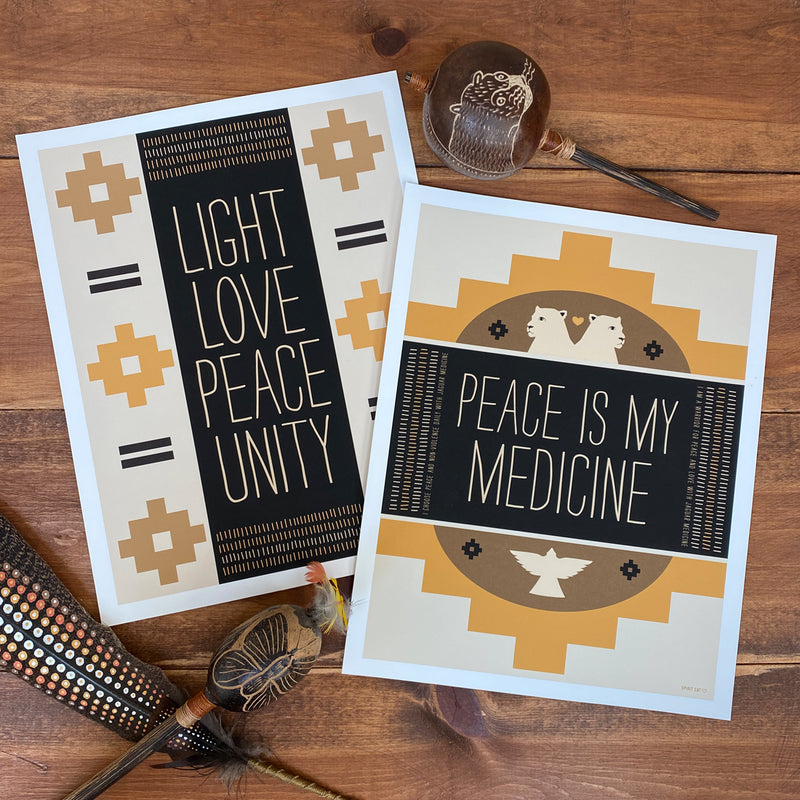 Light Love Peace Unity Print