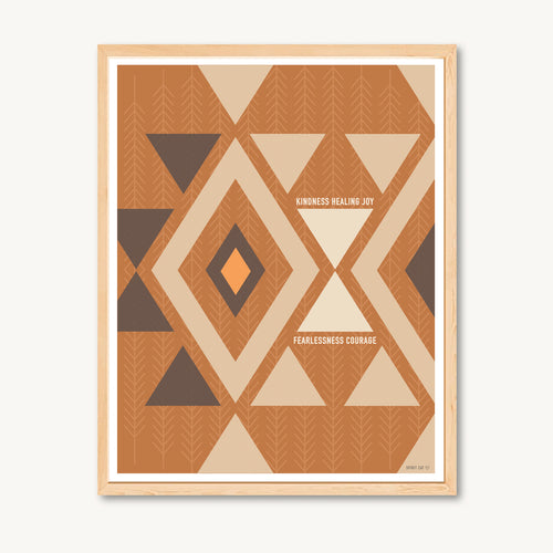 Geometric art print, boho, bohemian art, worldly art, shamanic art print