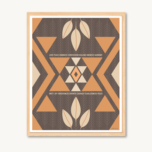 Geometric art print, geometric digital illustration, spiritual art, shamanism, modern art