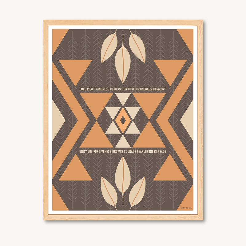 Geometric art print, geometric digital illustration, spiritual art, shamanism, modern art
