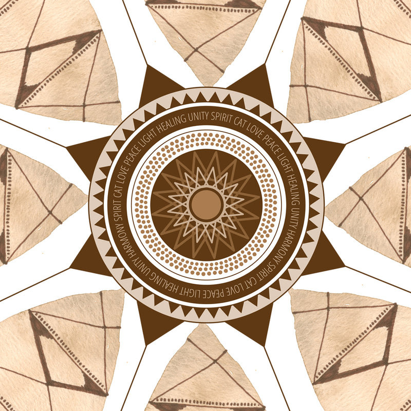 Watercolor leaf mandala art prints with inspirational words