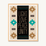 Light Love Peace Unity Print