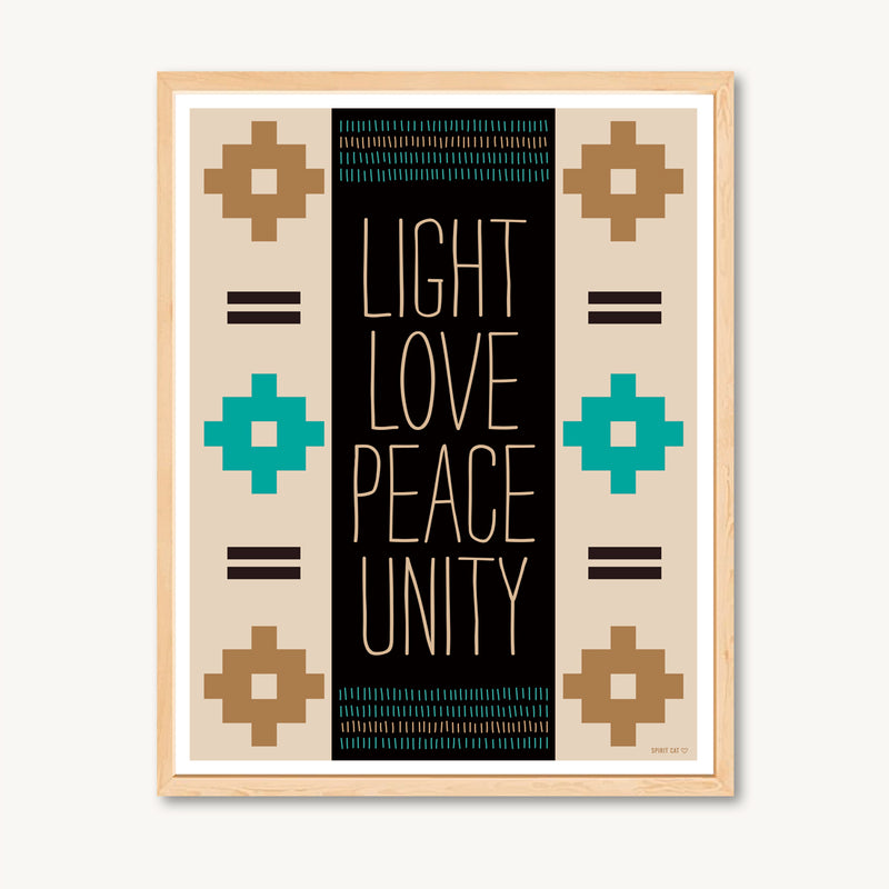 Light Love Peace Unity Print