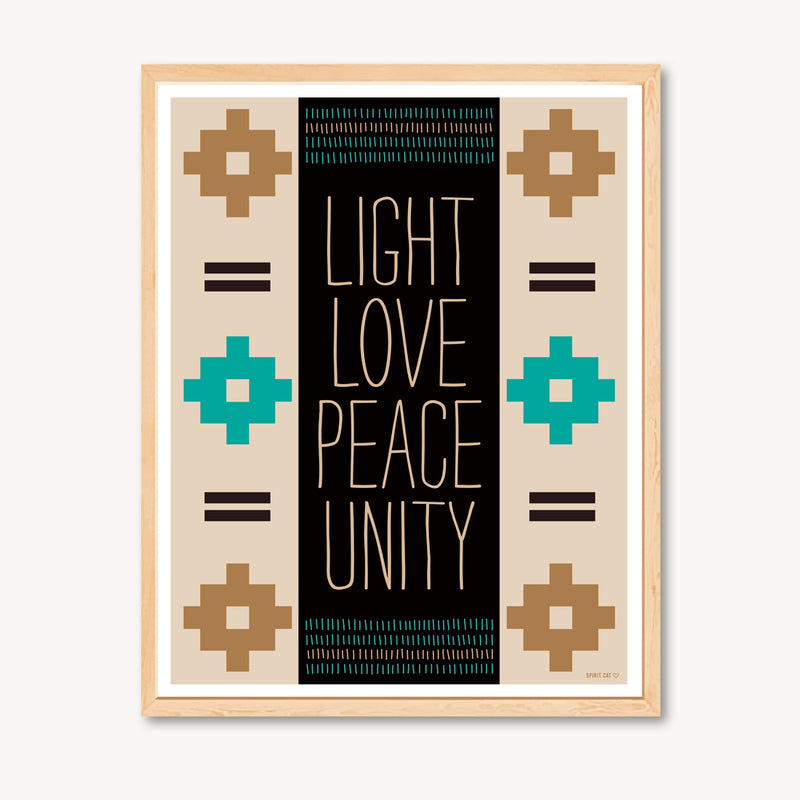 Light Love Peace Unity Print