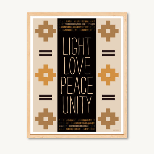 Art print featuring Chakana and spiritual and inspirational message, neutral colors