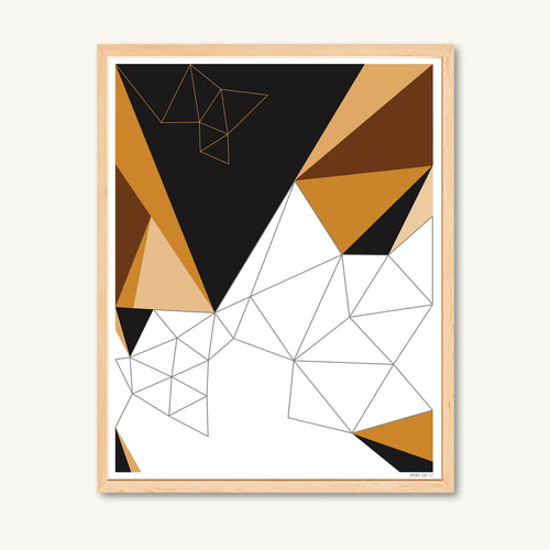 Neutral colors, geometric art print