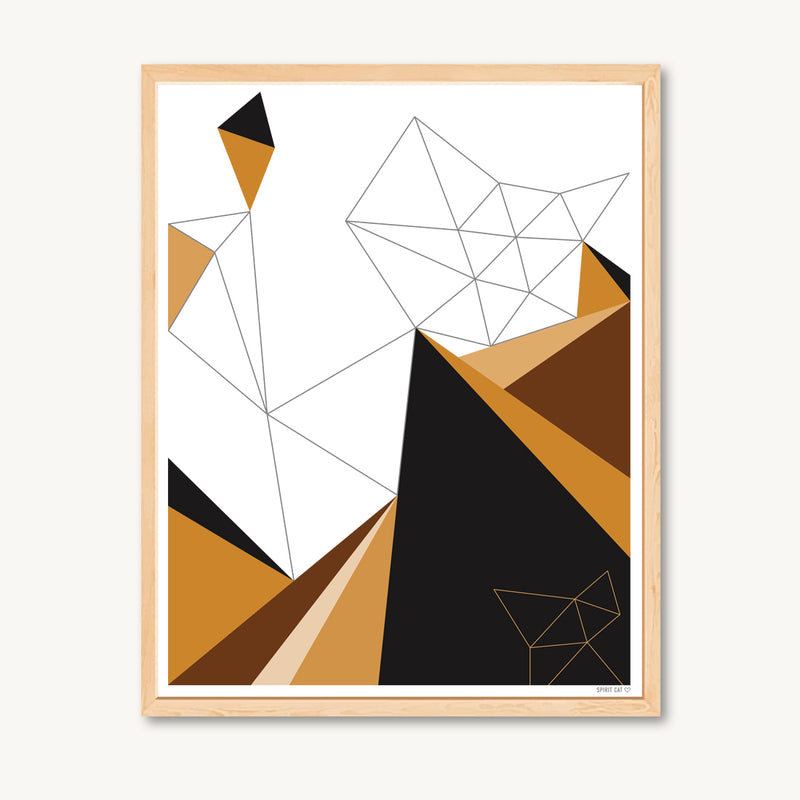 Neutral colors, geometric art print