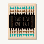 Geometric art print with uplifting message, turquoise and brown, shamanic and spiritual art print