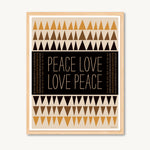 Geometric art print with uplifting message, yellow and brown, shamanic and spiritual art print