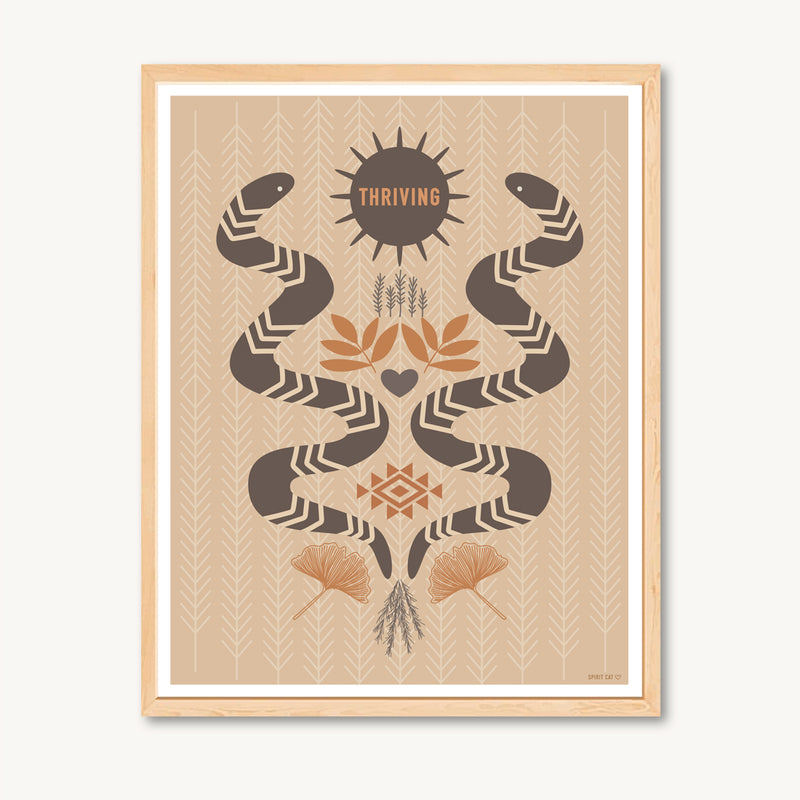 Snake art print, serpent art, shamanic art, spiritual art prints, interior design