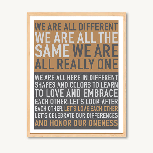Inspirational words art print
