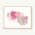 Pink abstract watercolor art print